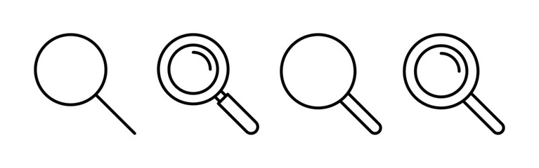 Search icon vector for web and mobile app. search magnifying glass sign and symbol
