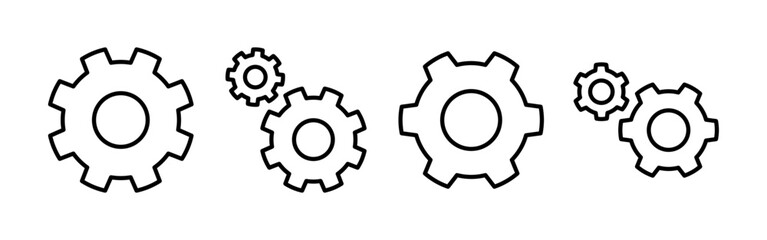 setting Icon vector for web and mobile app. Cog settings sign and symbol. Gear Sign