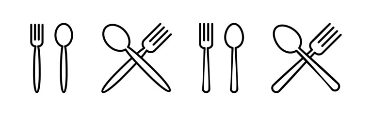 spoon and fork icon vector for web and mobile app. spoon, fork and knife icon vector. restaurant sign and symbol