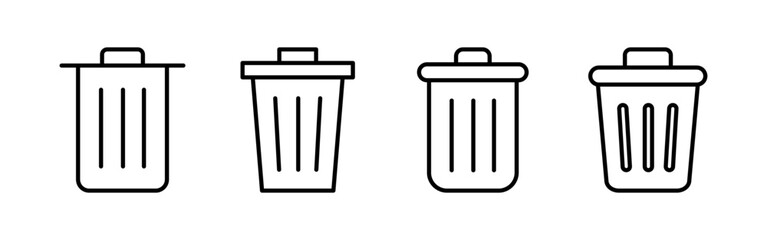 Trash icon vector for web and mobile app. trash can icon. delete sign and symbol.