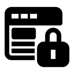 Web Password glyph icon