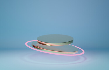 3d podium, Podium abstract background. Geometric colors scene. Minimal 3d rendering. Scene with geometrical background. 3d render