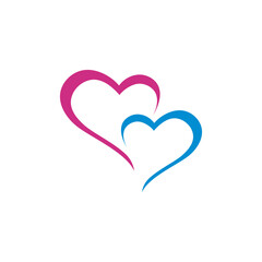 Love Logo Vector icon illustration design