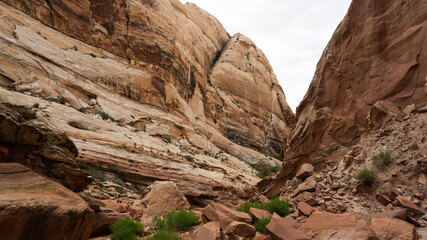 red rock slot canyon near goblin valley national park utah