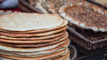 stack of crusty pancake