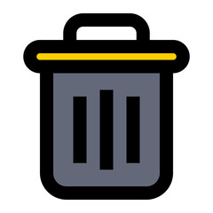 Trash Can filled flat icon