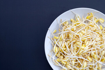Fresh soybean sprouts for cooking.