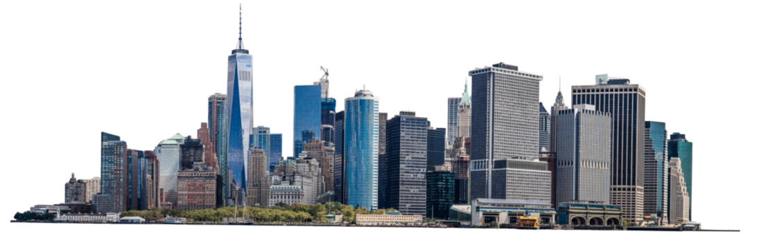 Panorama of Lower Manhattan, view from the South.