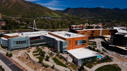 Student life center university of utah with legacy bridge in the background