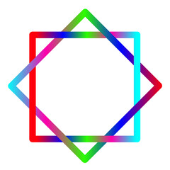 Naklejka premium Square with gradient colour 