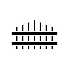 fence icon vector template design collections flat trendy