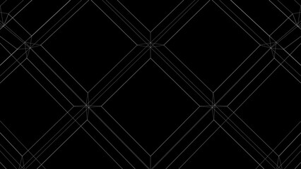 black wireframe geometric structure background