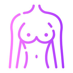breast gradient icon
