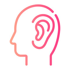 ear gradient icon