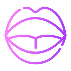 mouth gradient icon