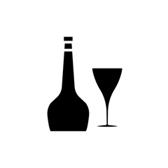 glass and bottles icon vector template design collections flat trendy