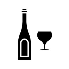 glass and bottles icon vector template design collections flat trendy