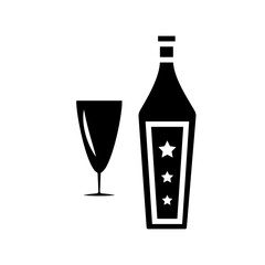 glass and bottles icon vector template design collections flat trendy