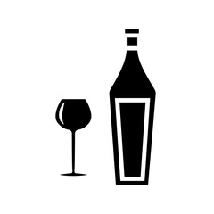 glass and bottles icon vector template design collections flat trendy