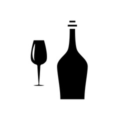 glass and bottles icon vector template design collections flat trendy