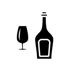 glass and bottles icon vector template design collections flat trendy