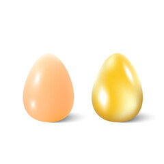 shiny eggs. 3d template. Modern realistic 3d design. Vector illustration.