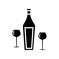 glass and bottles icon vector template design collections flat trendy