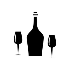 glass and bottles icon vector template design collections flat trendy