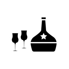 glass and bottles icon vector template design collections flat trendy