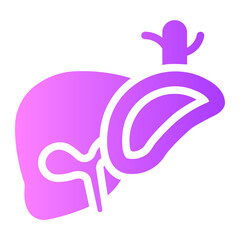 Fototapeta premium liver gradient icon