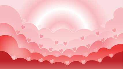 pink background with hearts