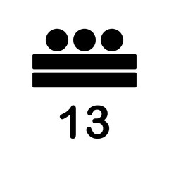 maya numerals icon vector template design collections flat trendy