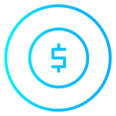 Coins gradient icon