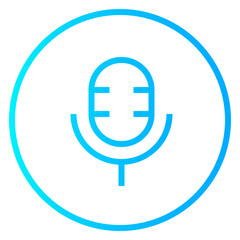 Microphone gradient icon