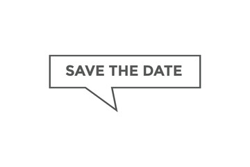 Save the date button web banner templates. Vector Illustration
