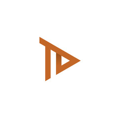 TD Initial Logo Design, TD Triangle Logo 