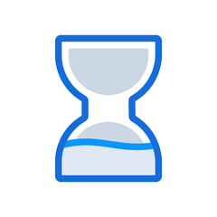 Time Management business management icon with blue duotone style. Watch, minute, deadline, speed, hour, timer, schedule. Vector illustration