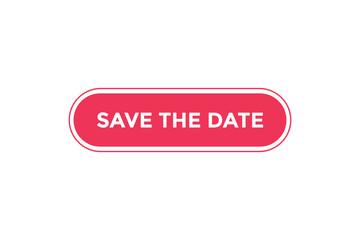 Save the date button web banner templates. Vector Illustration