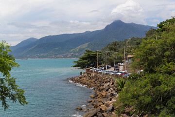 Pedras na praia das Pedras Miúdas - ILHABELA, SP, BRAZIL - DECEMBER 02, 2022: Rocks on Pedras...