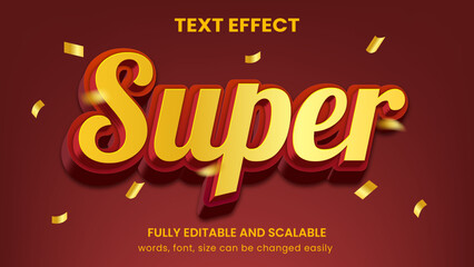 premium luxury golden graphic style editable text effect with confetti