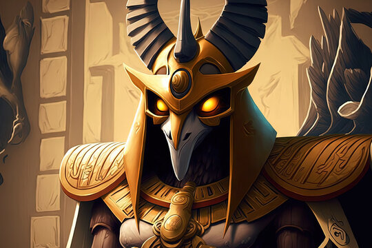 Osiris is depicted digitally. He is an Egyptian deity. Generative AI