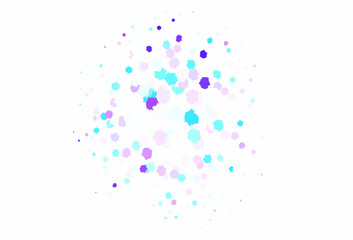Light Pink, Blue vector background with abstract shapes.