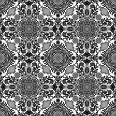 正方形のダマスク柄のシームレスパターン