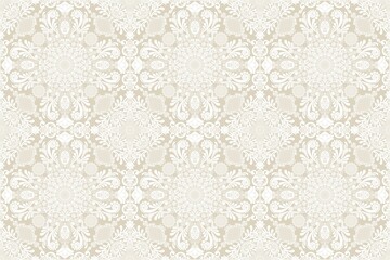 damask pattern floral pattern beige background