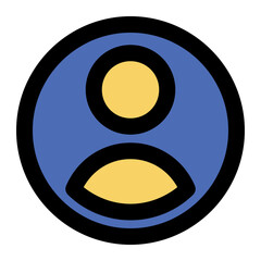 User filled flat icon