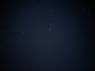 Naklejka na ściany i meble Stars in the night sky. Milky way texture. Astrophotography scene.