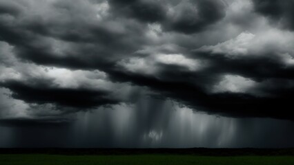 Obraz na płótnie Canvas Dark moody storm clouds. Ominous warning.