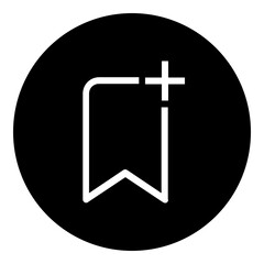 Fototapeta premium bookmark circular glyph icon