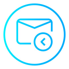 Obraz premium mail gradient icon
