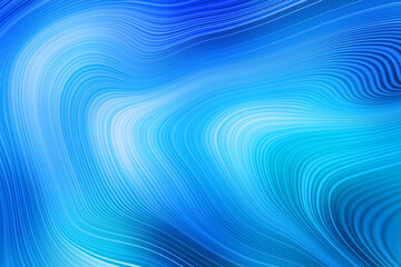 Blue waves or water flow with light on blue background. Abstract technology background.